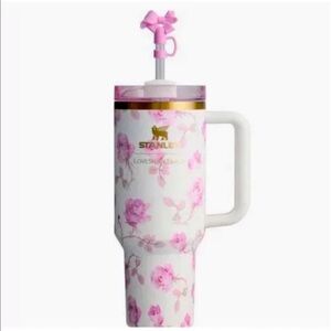 Stanley X LoveShackFancy 40 Oz Ribbon Rosa White Pink brand new